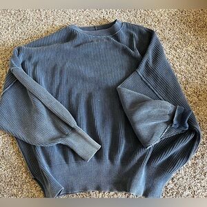 Aerie Oversized Drop Shoulder Sweater, XXL, like new. Blue/Navy.